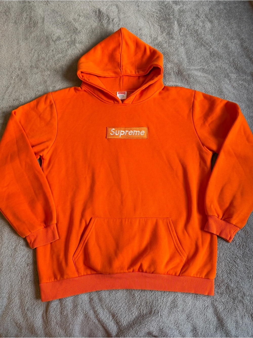 Supreme Orange Box Logo Hoodie Size XXL